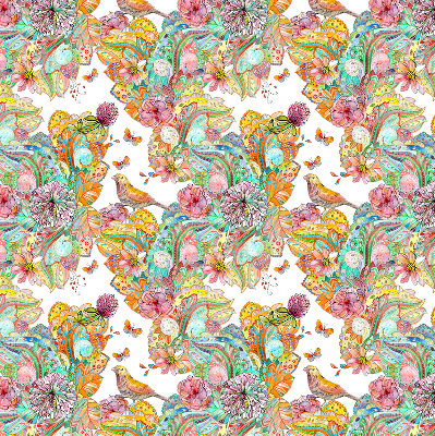 Modern roller blind Colorful pattern of nature