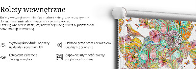 Modern roller blind Colorful pattern of nature