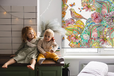 Modern roller blind Colorful pattern of nature