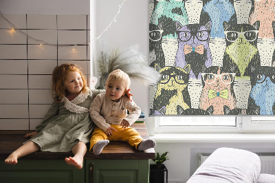 Roller blind for large window Cats