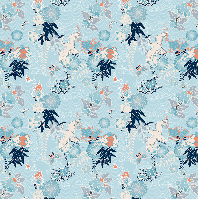 Fabric roller blind Blue nature