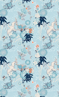 Fabric roller blind Blue nature