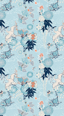 Fabric roller blind Blue nature