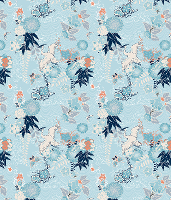 Fabric roller blind Blue nature