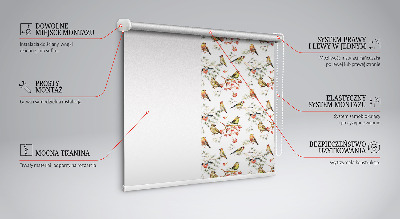 Modern roller blind Birds on the branches