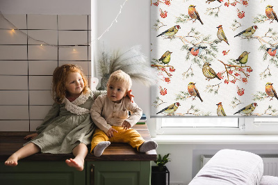 Modern roller blind Birds on the branches