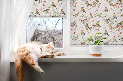 Modern roller blind Birds on the branches