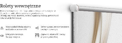Roller blind for large window Wave on a white background