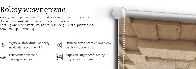 Fabric roller blind 3d wooden hole