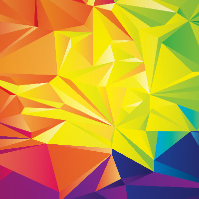 Modern roller blind Colorful origami pattern