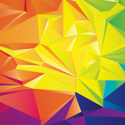 Modern roller blind Colorful origami pattern