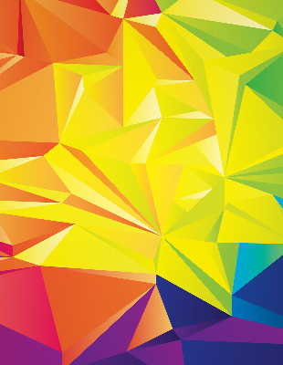 Modern roller blind Colorful origami pattern