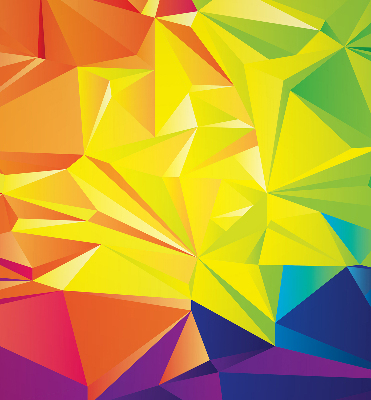 Modern roller blind Colorful origami pattern