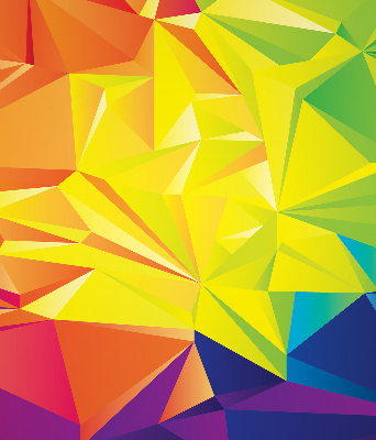 Modern roller blind Colorful origami pattern
