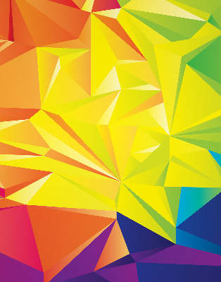 Modern roller blind Colorful origami pattern
