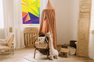 Modern roller blind Colorful origami pattern