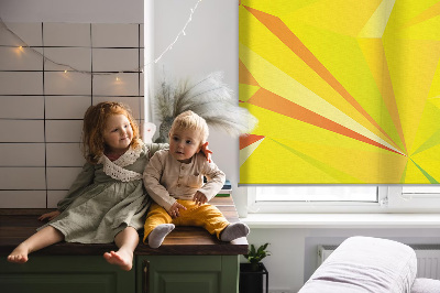 Modern roller blind Colorful origami pattern
