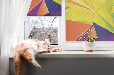 Modern roller blind Colorful origami pattern