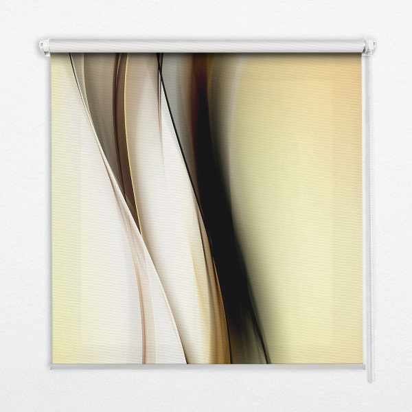 Fabric roller blind Yellow abstraction