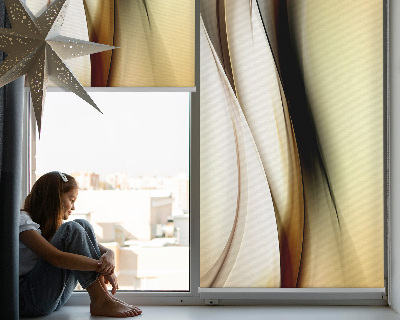 Fabric roller blind Yellow abstraction