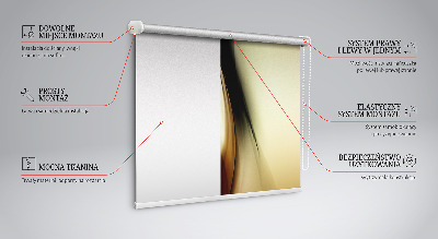 Fabric roller blind Yellow abstraction