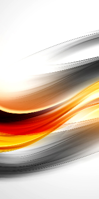 Fabric roller blind Orange waves