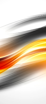 Fabric roller blind Orange waves