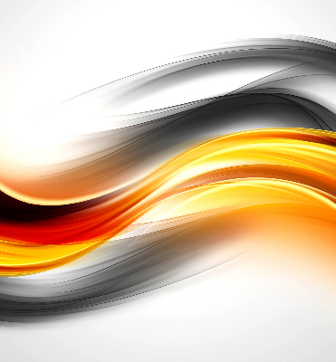 Fabric roller blind Orange waves