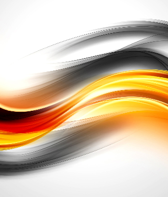 Fabric roller blind Orange waves