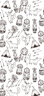 Fabric roller blind Drawn pictures