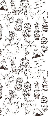 Fabric roller blind Drawn pictures
