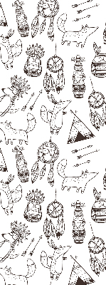 Fabric roller blind Drawn pictures