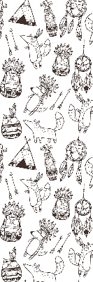Fabric roller blind Drawn pictures