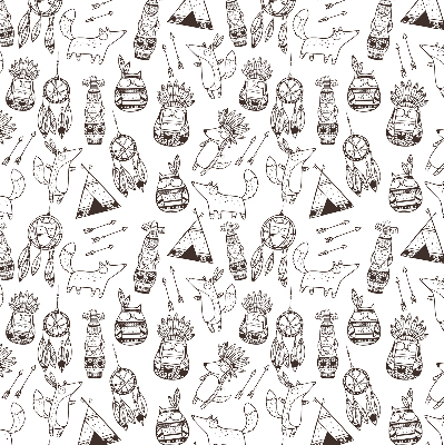 Fabric roller blind Drawn pictures