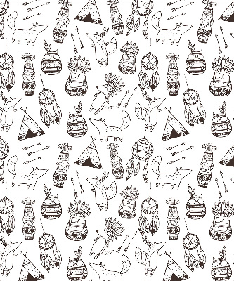 Fabric roller blind Drawn pictures