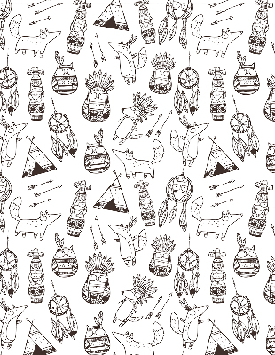 Fabric roller blind Drawn pictures
