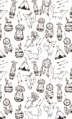 Fabric roller blind Drawn pictures
