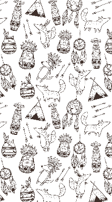 Fabric roller blind Drawn pictures