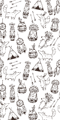 Fabric roller blind Drawn pictures