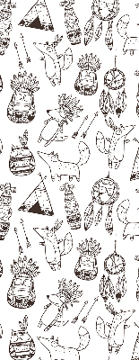Fabric roller blind Drawn pictures