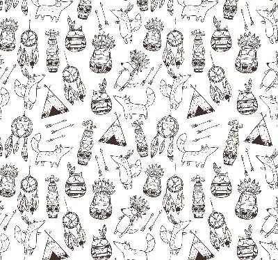 Fabric roller blind Drawn pictures