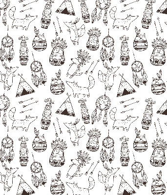 Fabric roller blind Drawn pictures