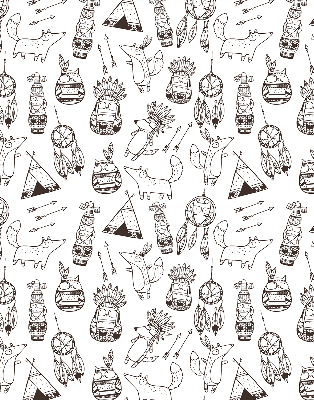 Fabric roller blind Drawn pictures