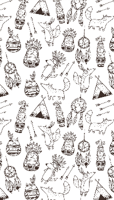 Fabric roller blind Drawn pictures
