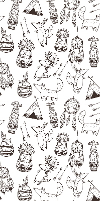 Fabric roller blind Drawn pictures