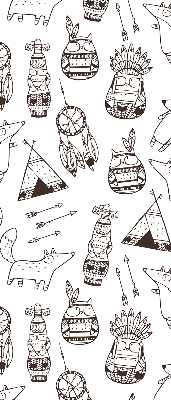 Fabric roller blind Drawn pictures