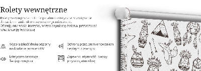 Fabric roller blind Drawn pictures