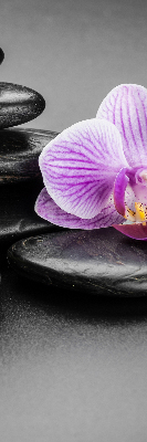 Modern roller blind Orchid on the stones