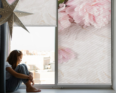 Roller blind for large window Flowers