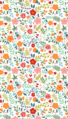 Fabric roller blind Painted flowers